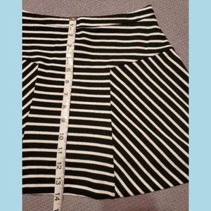 Candie's Black & White Striped Circle Skirt